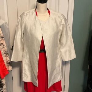 Eileen Fisher Cream Silk Jacket